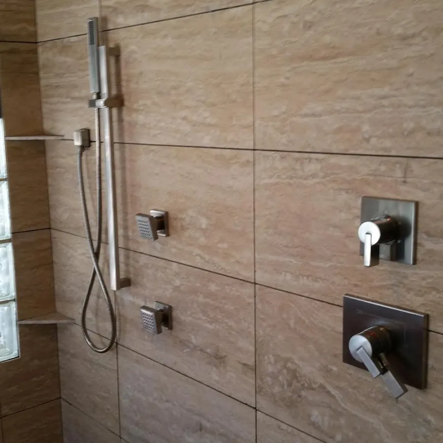 Shower fixture installation for Water Heater Replacement in Harris